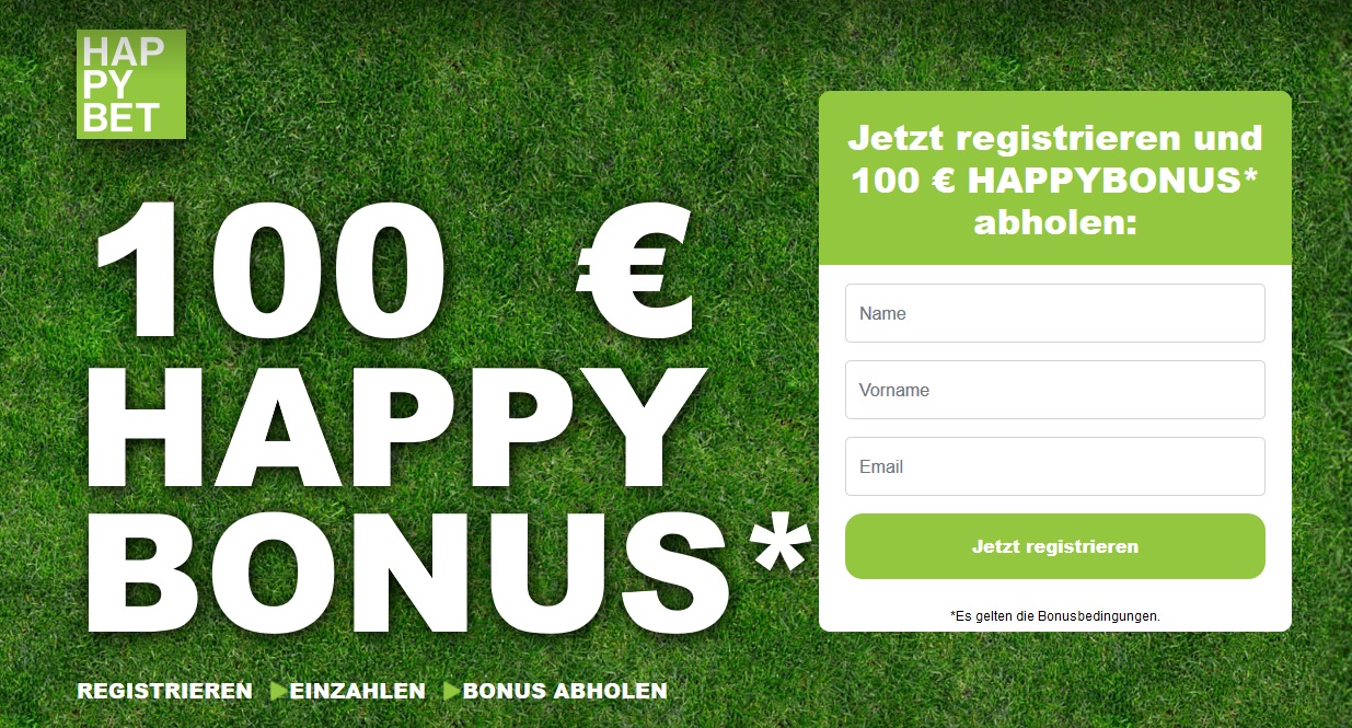 Happybet: 100% Einzahlungsbonus & die besten Bundesliga-Wetten