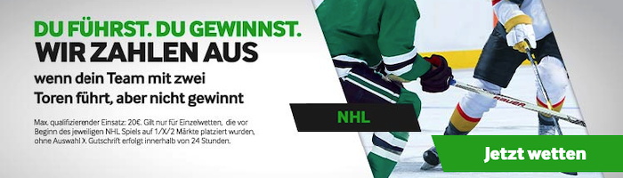 Betway: NHL Wetten gewinnen, auch wenn ihr Team den Sieg verspielt