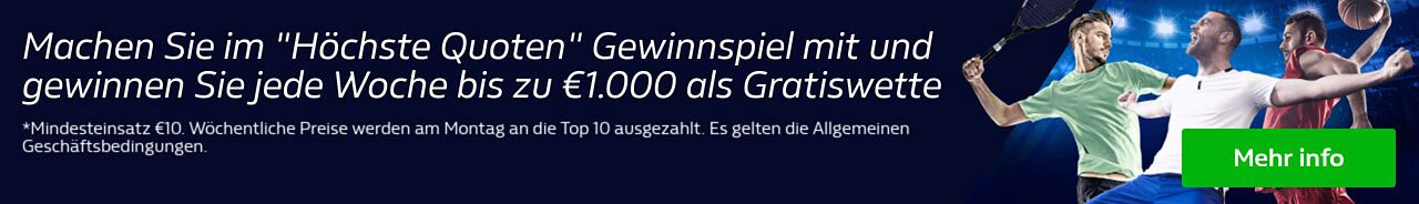 William Hill: Höchste Quoten-Gewinnspiel im Dezember