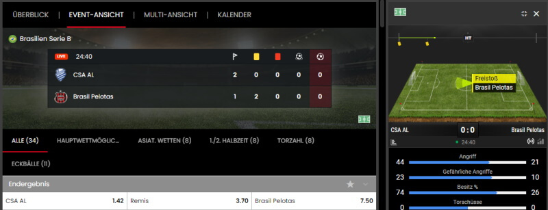 Select.bet Wettangebot im Bereich Livewetten Select.bet Wettangebot Livewetten Erfahrungen