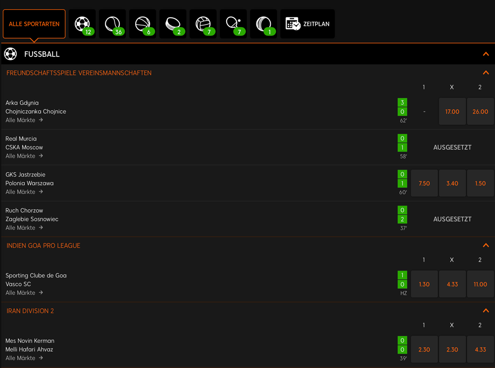 888sport Livewetten