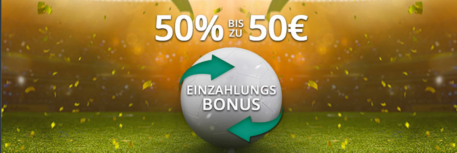 1Bet: 50% bis zu 50 Euro als dauerhafter Reload-Bonus