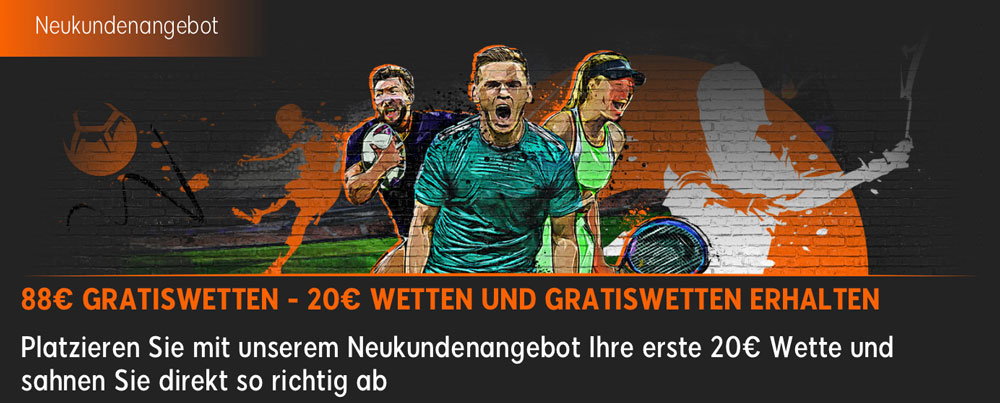 888sport Willkommensbonus 88€ Gratiswetten